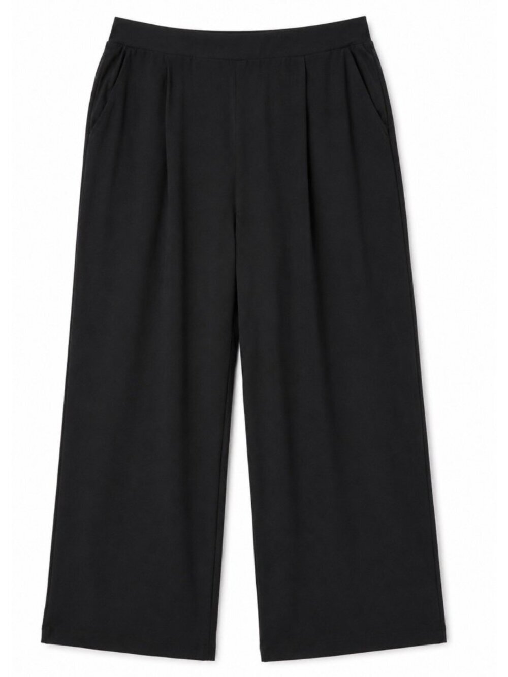 Halara Pants Large Tall Black High Waisted Wide Leg Pull On Stretch Lounge NWT
